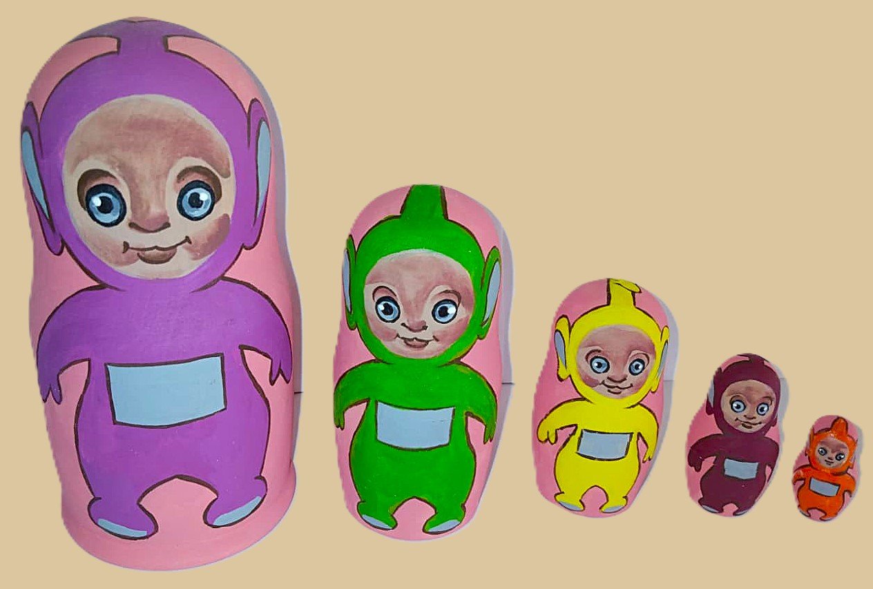 Teletubbies nesting doll handmade