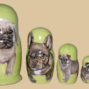Pugs nesting doll handmade