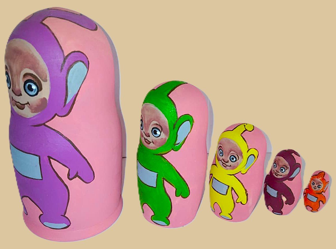 Teletubbies nesting doll handmade - Image 3