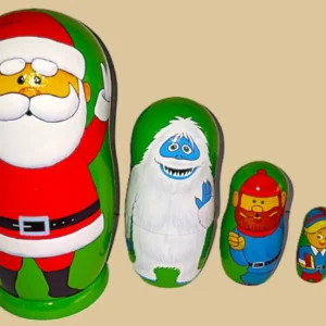 Christmas Reindeer nesting doll handmade