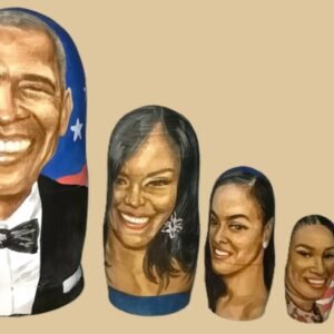 Obamas nesting doll handmade