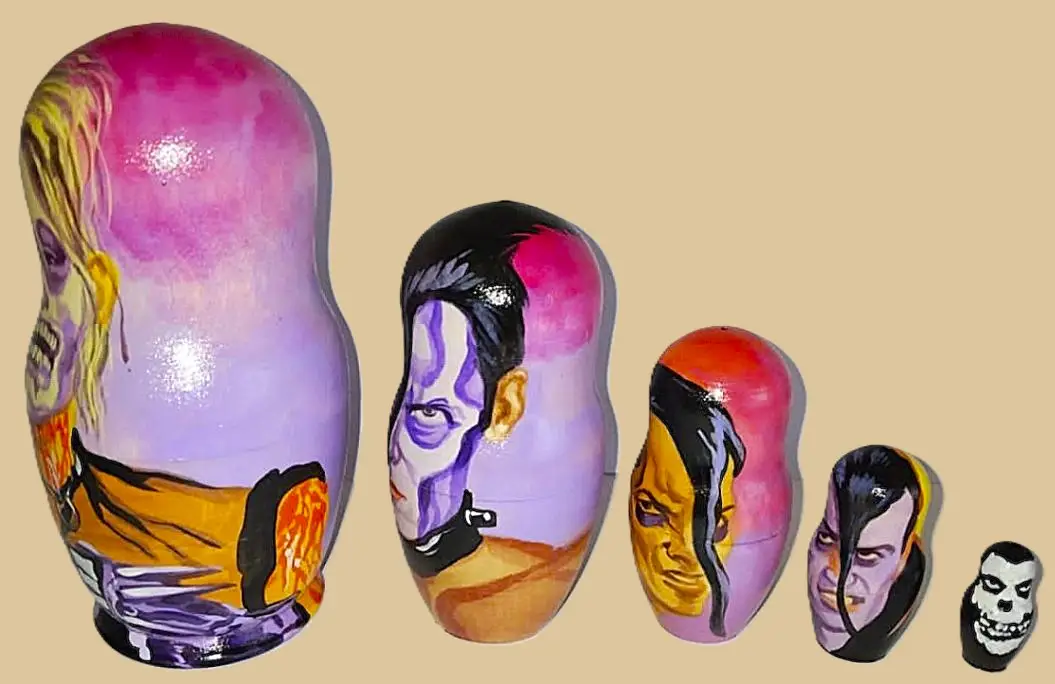 Misfits nesting doll handmade - Image 3