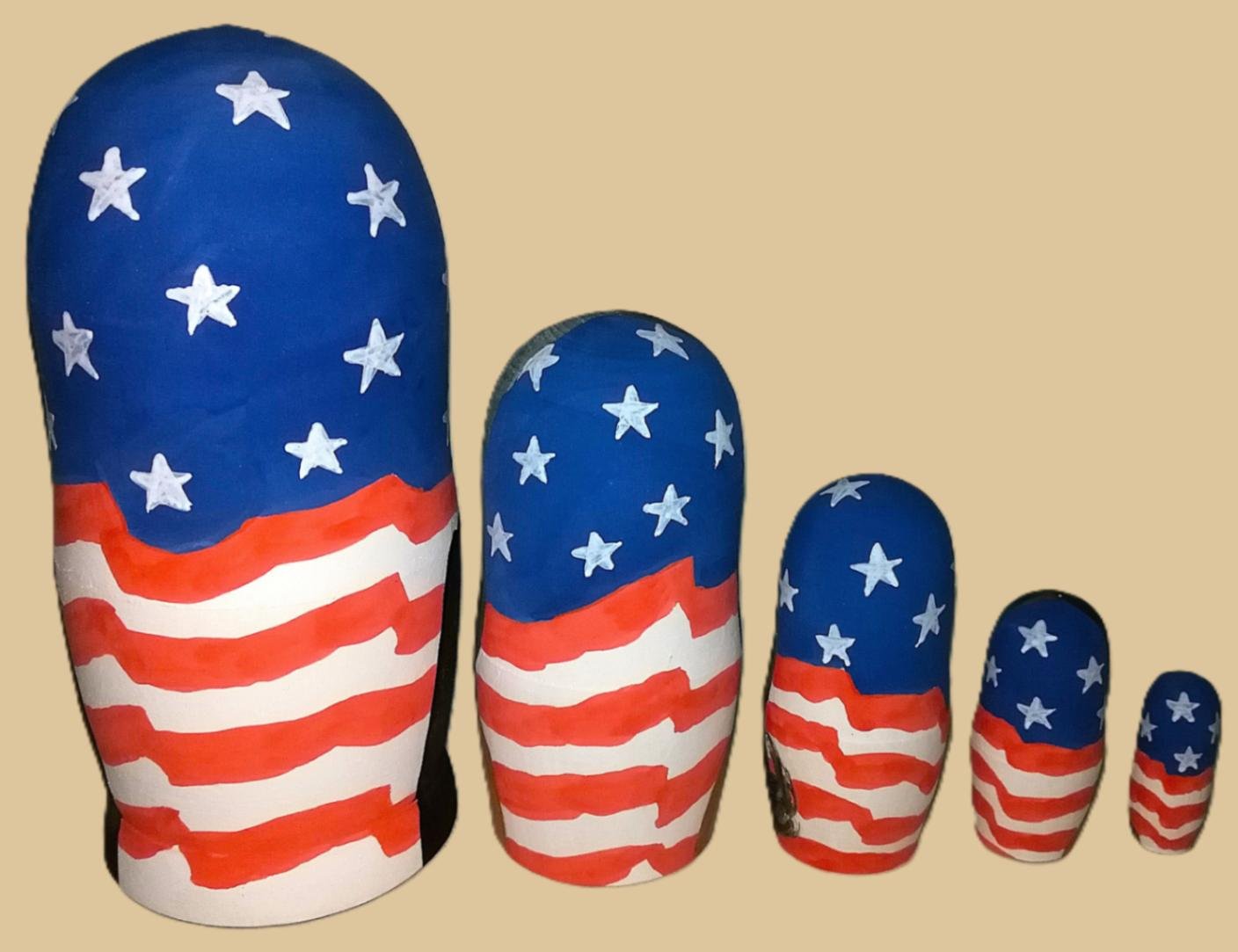 Obamas nesting doll handmade - Image 3