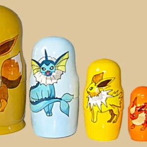 Eevee Pokemon nesting doll handmade