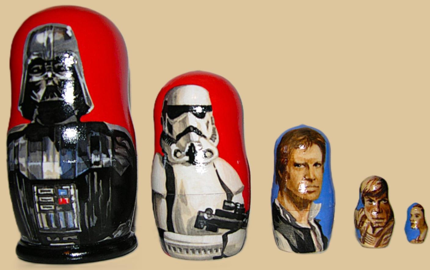 Darth Vader nesting doll handmade