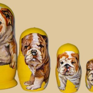 Bulldogs nesting doll handmade