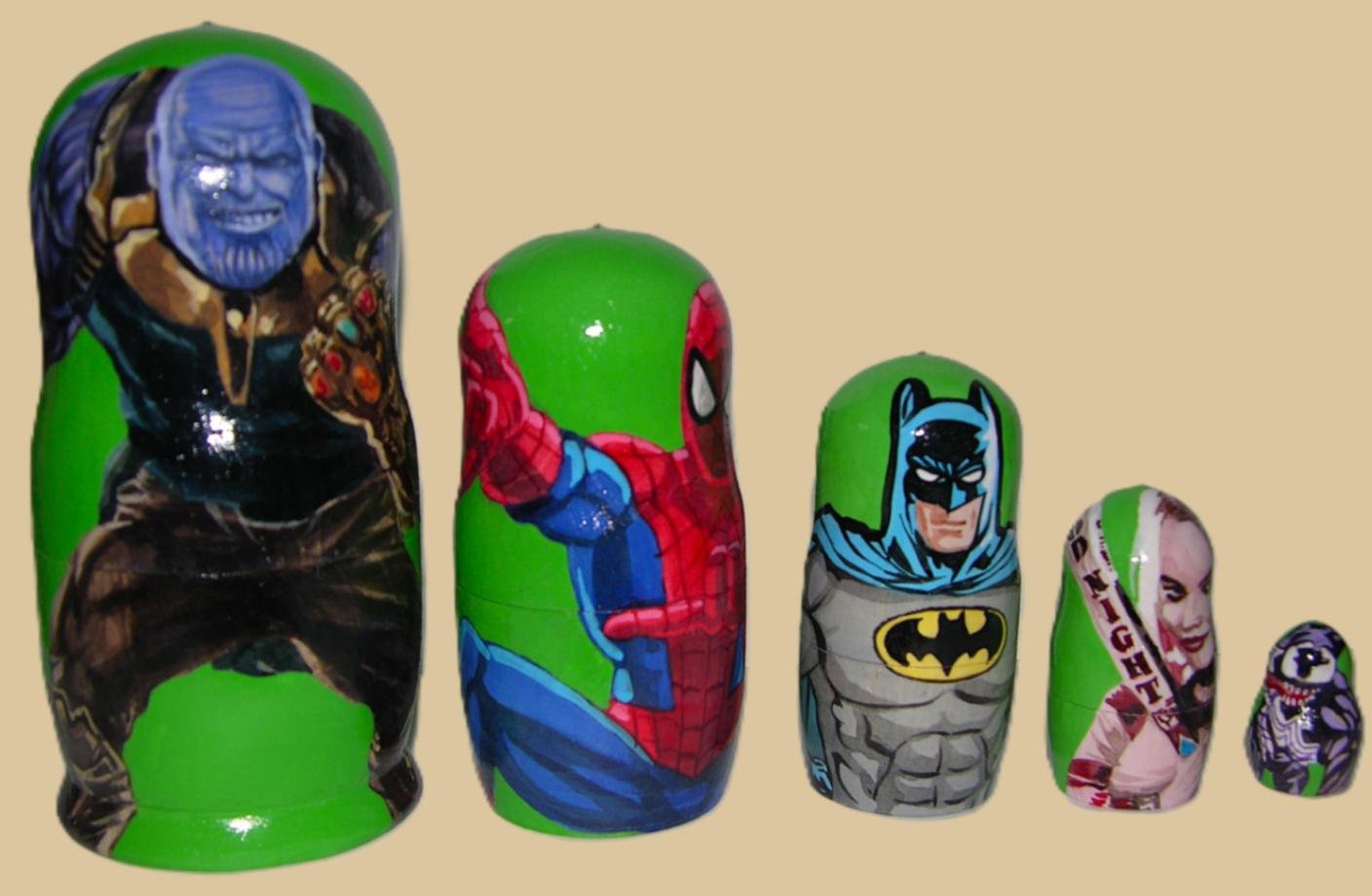 Supernatural Heroes nesting doll handmade