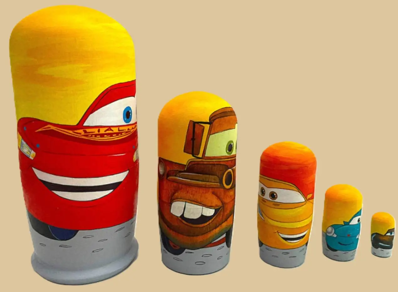 Cars nesting doll handmade