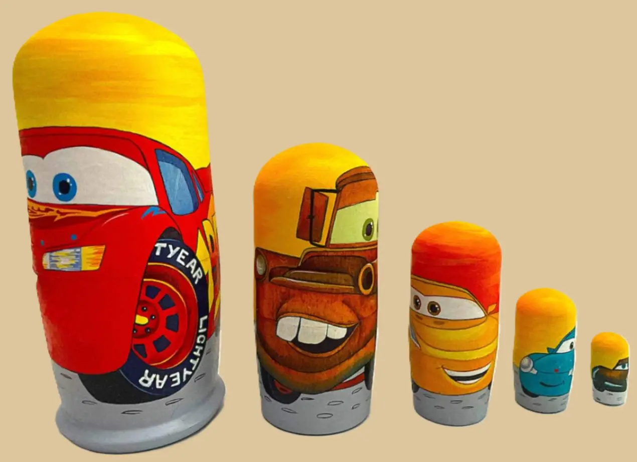 Cars nesting doll handmade