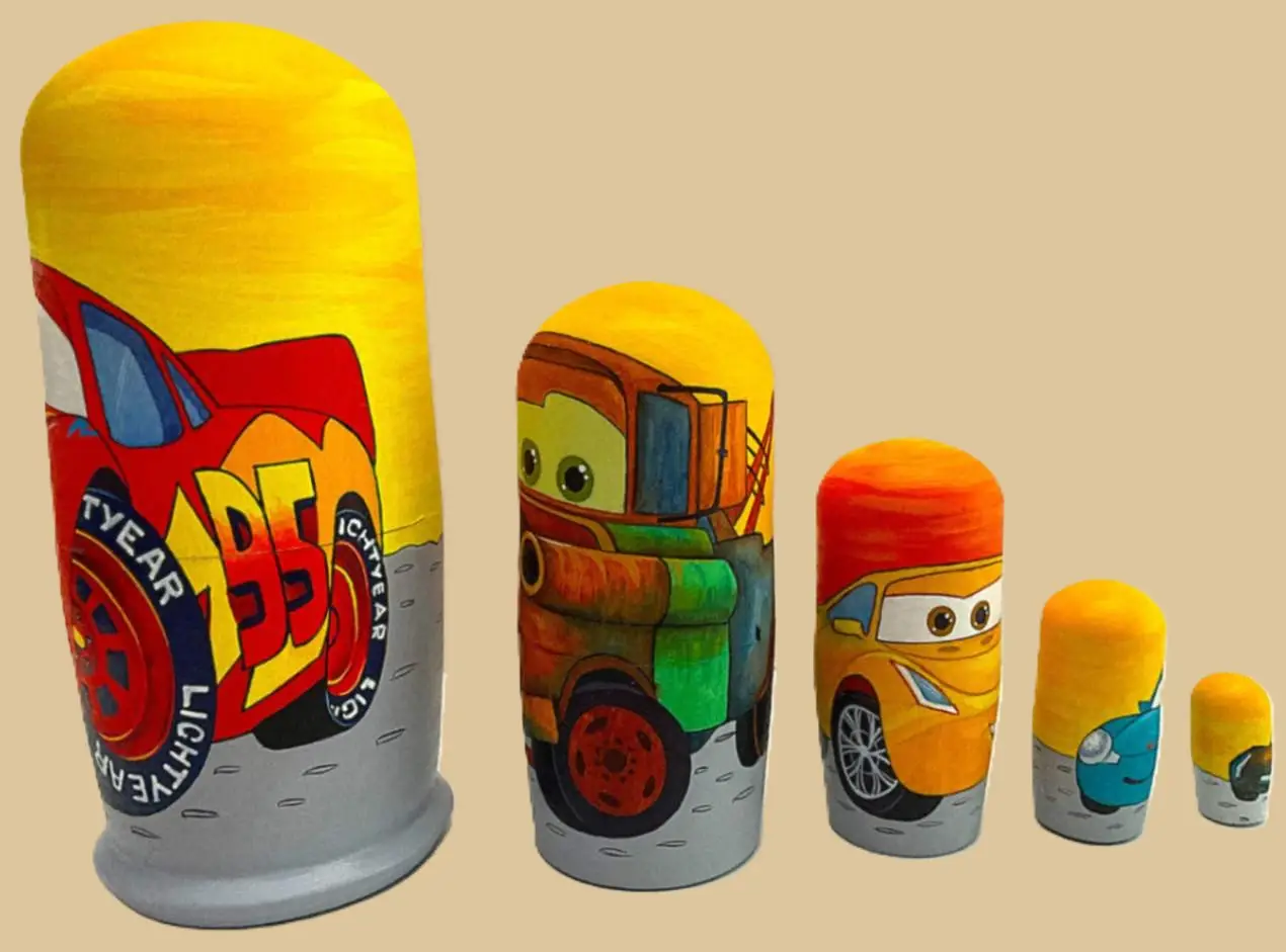 Cars nesting doll handmade
