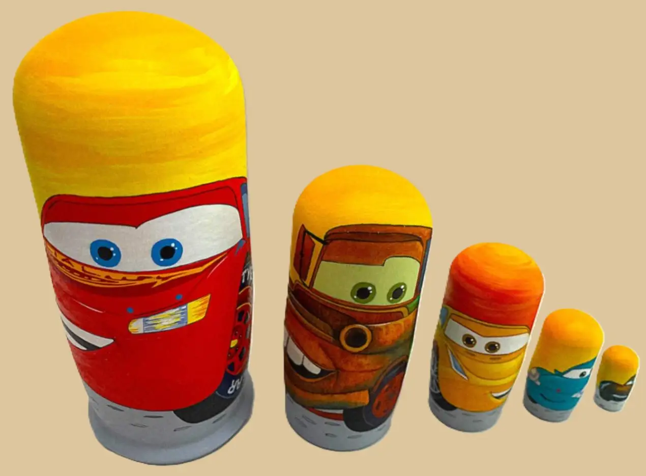 Cars nesting doll handmade