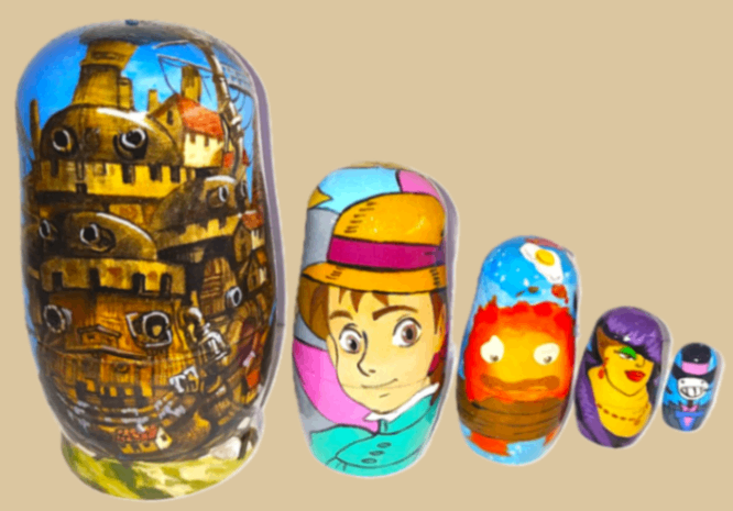 Anime Castle nesting doll