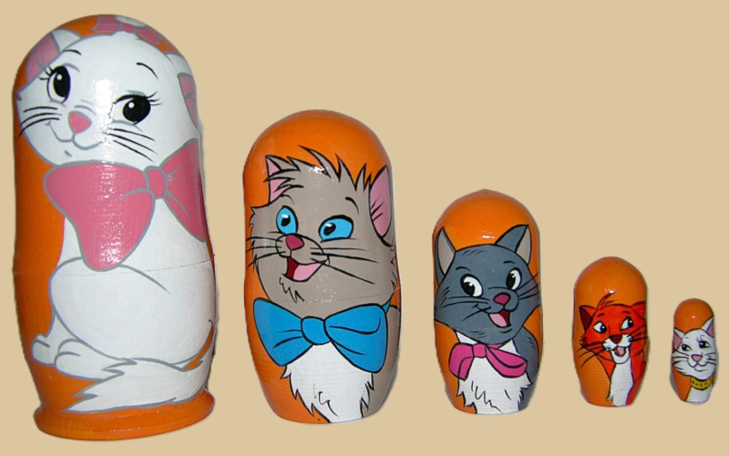 Aristocats nesting doll handmade