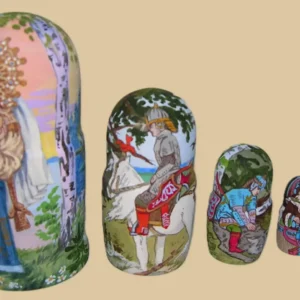 Russian Tales: Ivan Tsarevitch, the Firebird and the Grey Wolf nesting doll