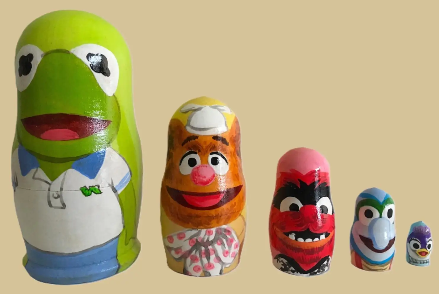 Muppet Babies nesting doll handmade