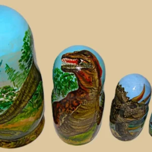 Dinosaurs nesting doll handmade