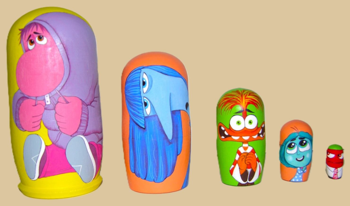 New Emotions Inside nesting doll handmade