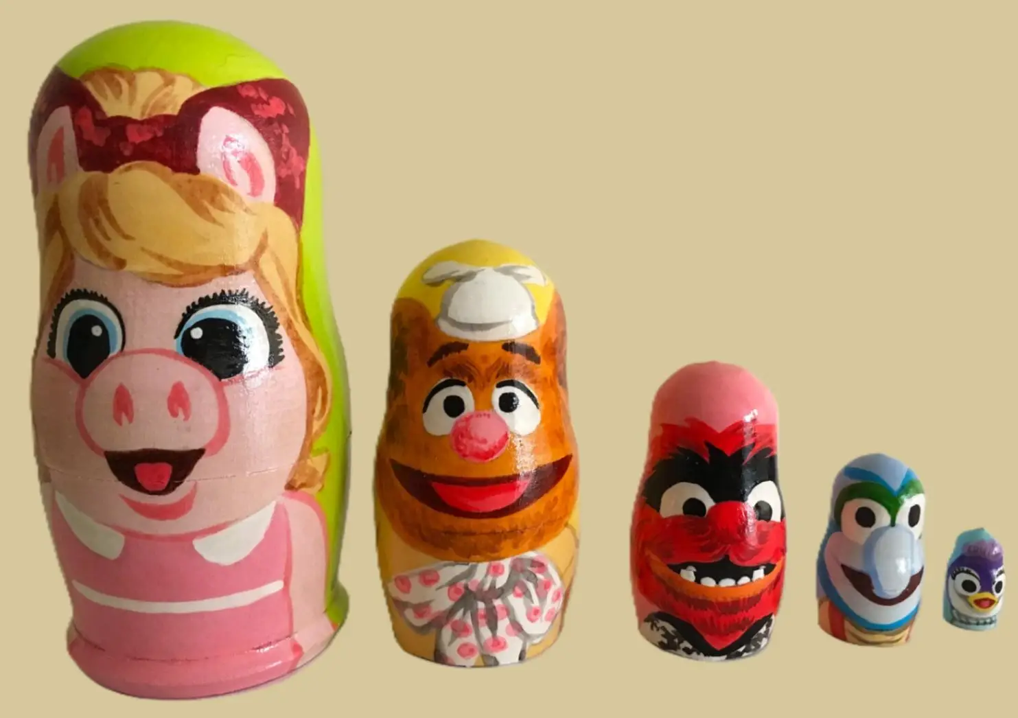 Muppet Babies nesting doll handmade - Image 2