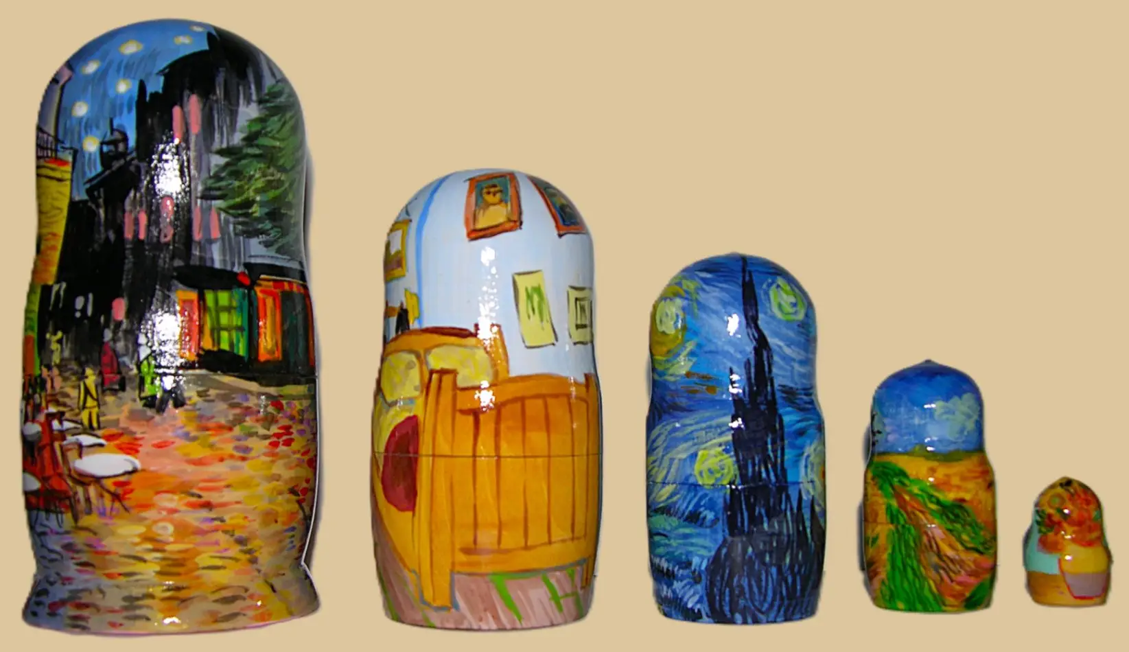 Van Gogh nesting doll handmade - Image 3