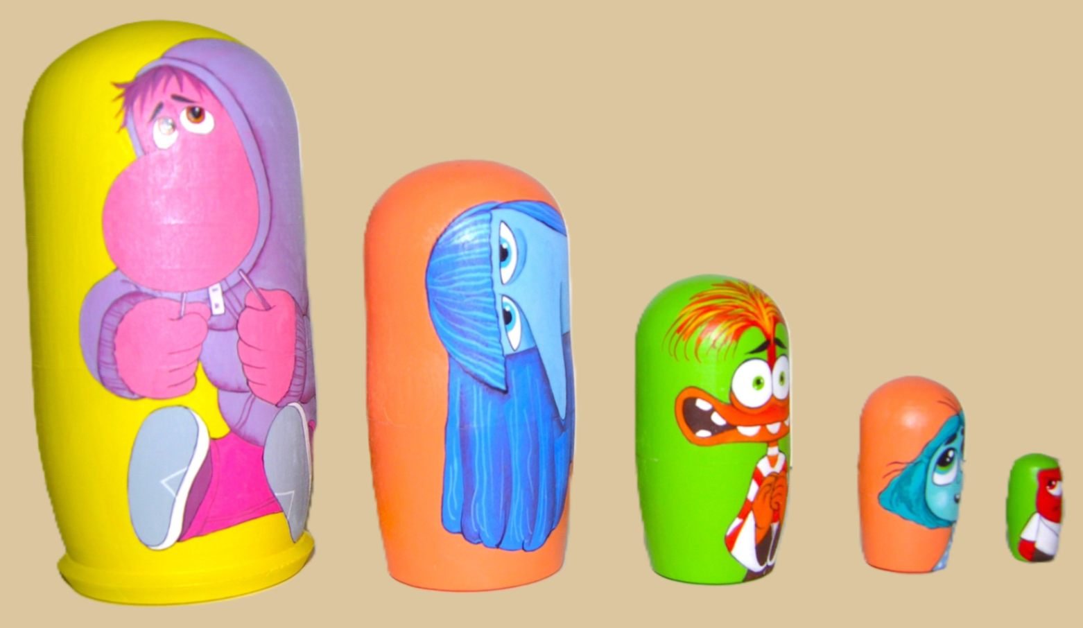 New Emotions Inside nesting doll handmade - Image 3