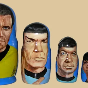 Captain Kirk and his team nesting doll