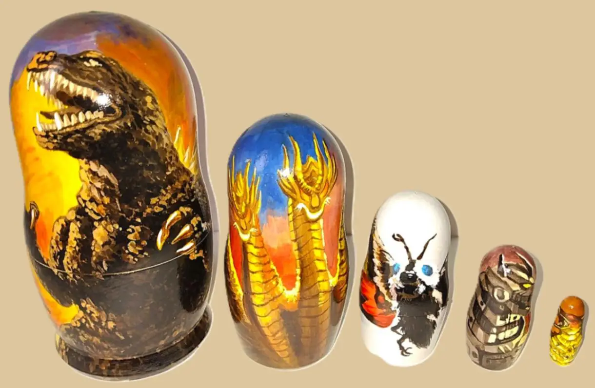 Monsters nesting doll handmade - Image 5