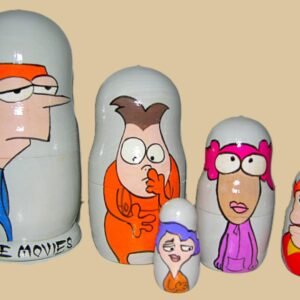 Home Movie nesting doll handmade